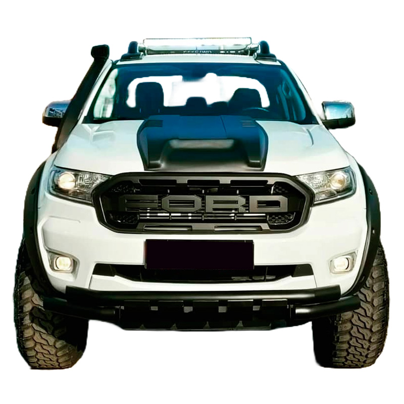 Motorkapluchtinlaat (Scoop)  Ford Ranger T7/T8 2015-2022 - Matzwart