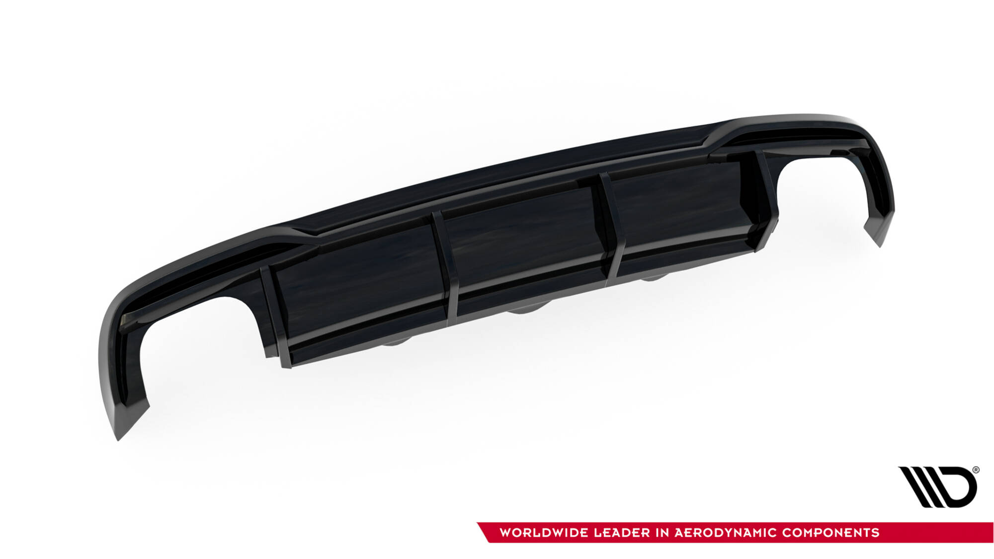 Achter Diffuser Audi A5 8T Facelift Maxton Glanzend zwart