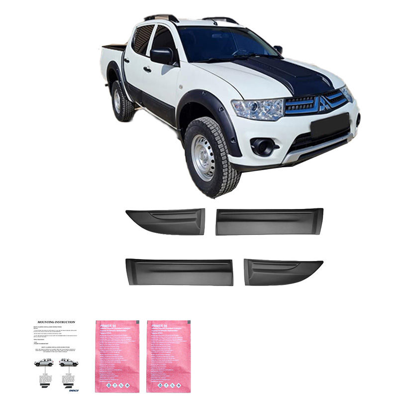 Deurpanelen  Mitsubishi L200 Triton 4 2007-2014 - Matzwart