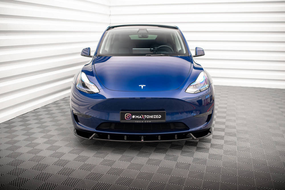 Voorspoiler V.1 Tesla Model Y Maxton Glans Zwart