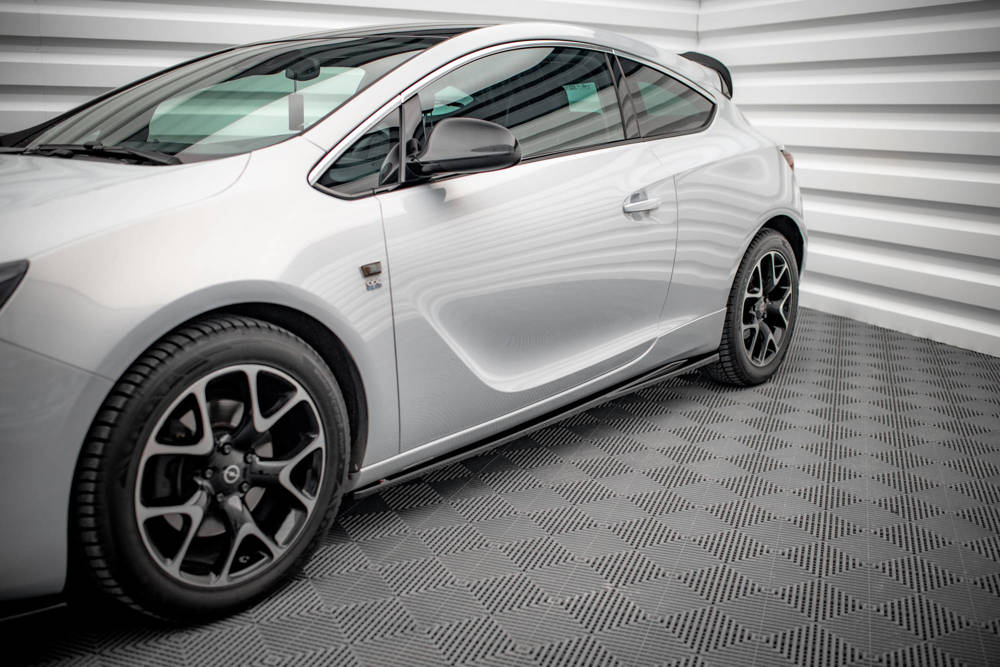Zijskirts Opel Astra J GTC OPC-Line Maxton Glans Zwart