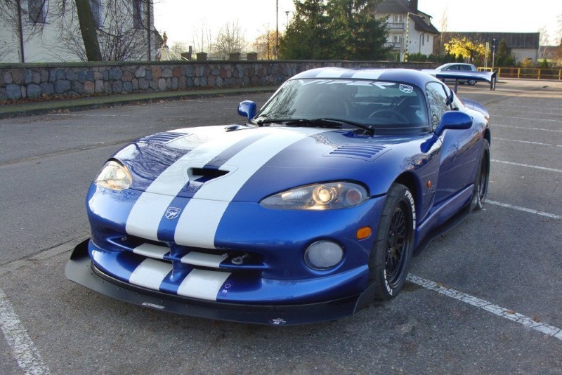 Voorspoiler Dodge Viper GTS Racing Glanzend Zwart