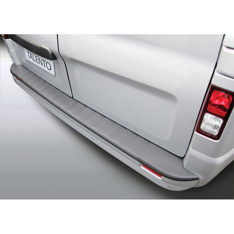 ABS Achterbumper beschermlijst  Opel Vivaro 2014-2019 / Renault Trafic 2014- / Nissan NV300 2016- / Nissan Primastar 2022- / Fiat Talento 2016- Zwart 'Ribbed'