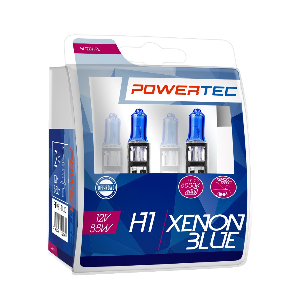 Mtech Powertec XenonBlue H1 lampen 12V DUO