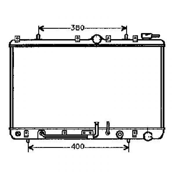 Radiator PONYS CPE 90-96 334x600 1.5I-8V AUTOMAAT +/-AC