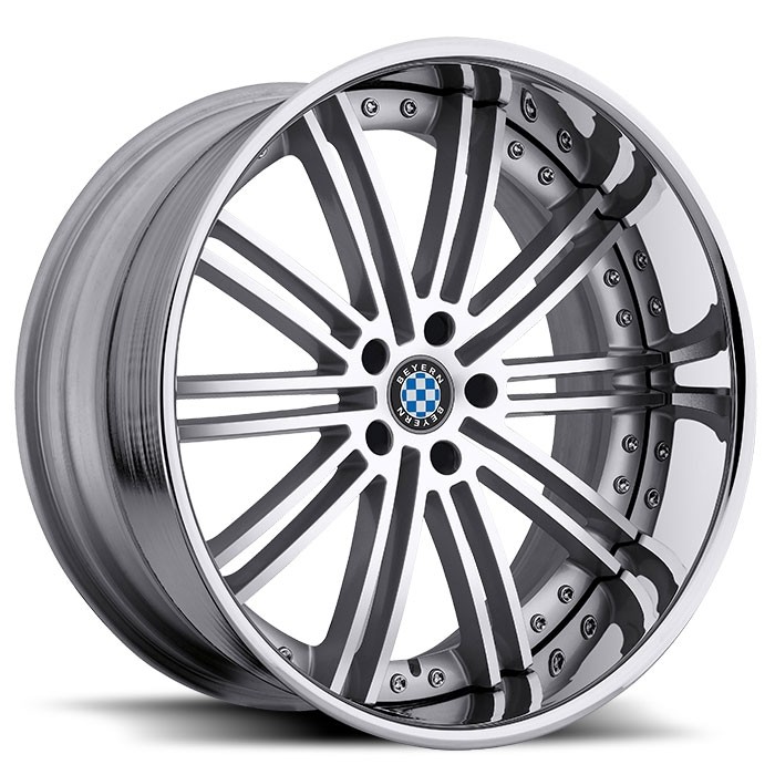 Velgen Beyern Baroque 22x9 5x120 ET30 Zilver Machined Face + Chr