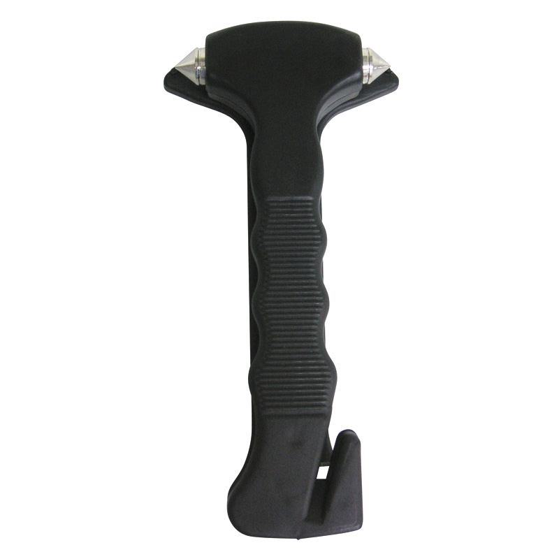 Emergency hammer Black with knife and holder