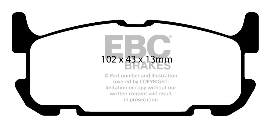 EBC Brakes MAZDA MX5 1.8 (Sport)(LSD) 2001-2005 Remblokken achte