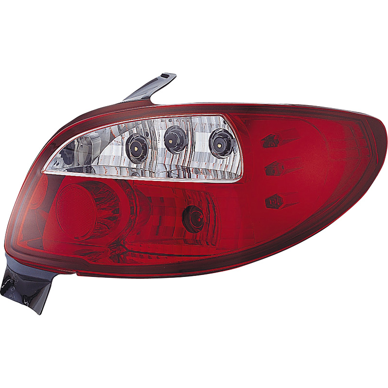 Luces traseras Peugeot 206 cristal rojo/blanco