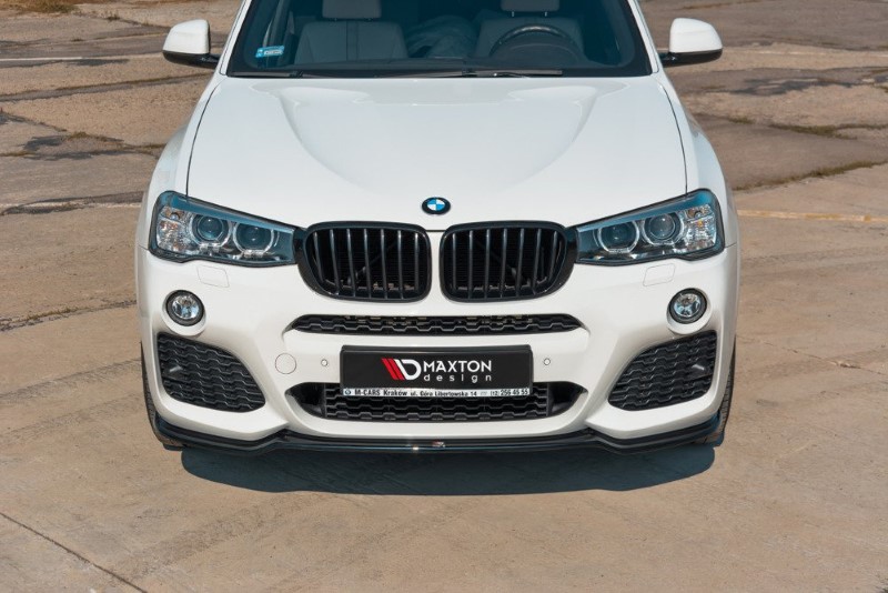 Voorspoiler BMW X3 F25 M-Pack Facelift Glanzend Zwart