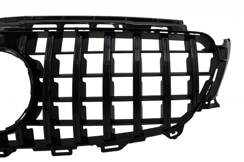 Grill MERCEDES Benz E-Class W213 S213 C238 (2016+) GT-R Panamericana Design Zwart With 360 Camera