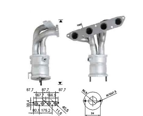 Rover 45 1.6i 16V 1589 cc 80 Kw / 109 cv 16K16 Magnaflow CAT Bou
