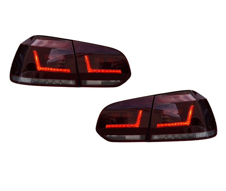 Taillights led VW Golf VI 10/08- R-look red