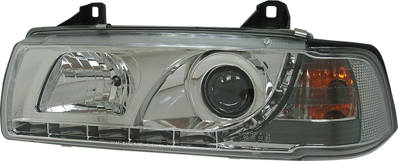 Faros BMW E36 Sedan Dayline Los ojos del Diablo cromo