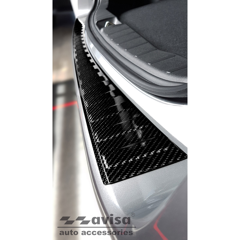 Echt 3D Carbon Achterbumperprotector  Mitsubishi ASX Facelift 2019- 'Ribs'