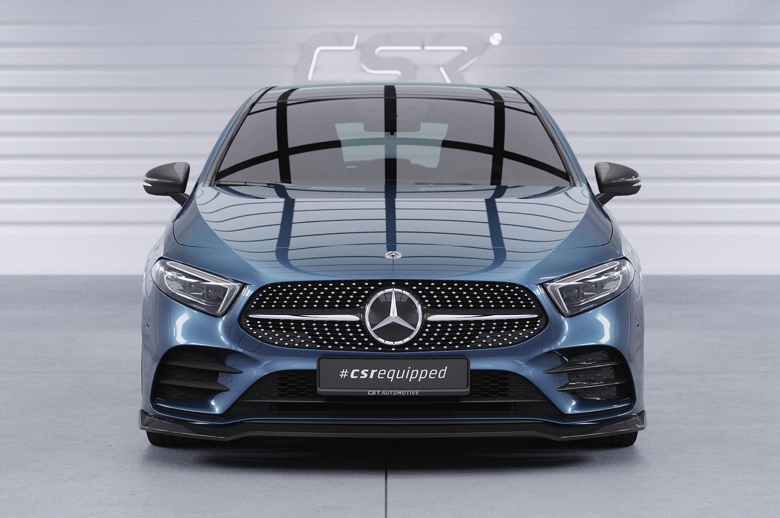Voorspoiler Mercedes-Benz A-Klasse 177 A35 AMG / AMG-Line glans zwart 2018–2022