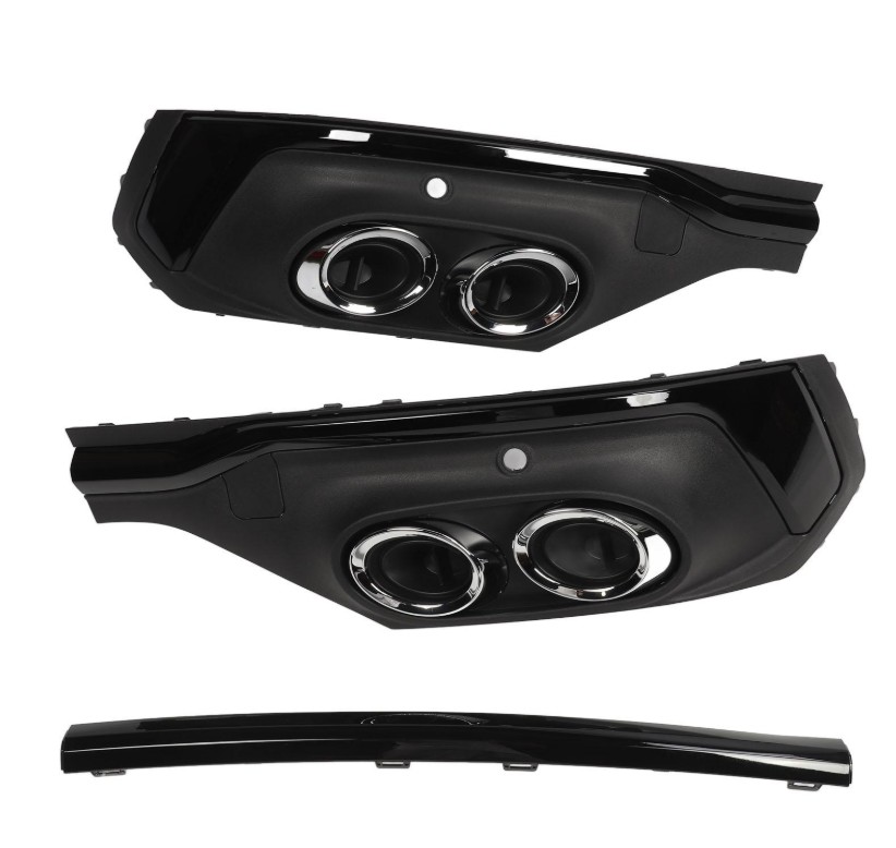 Diffuser Sierstukken Audi Q5 Sportback 20-24 - SQ5 look Glans Zwart / Chroom