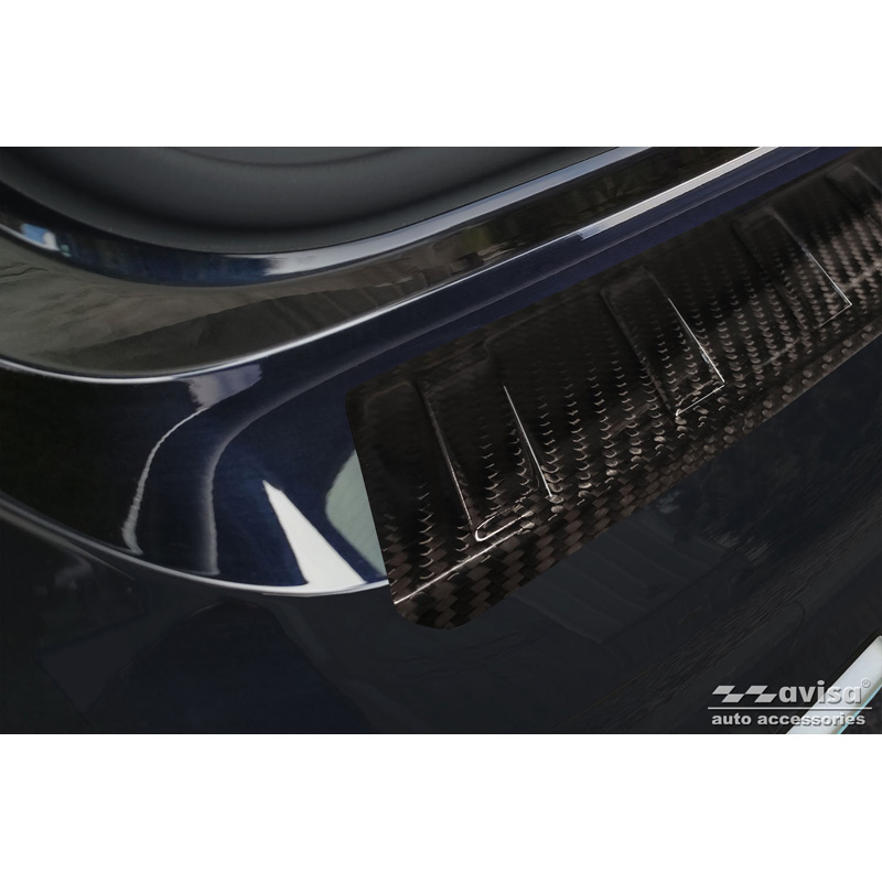 Echt 3D Carbon Achterbumperprotector  BMW iX3 (G08) 2020- 'Ribs'