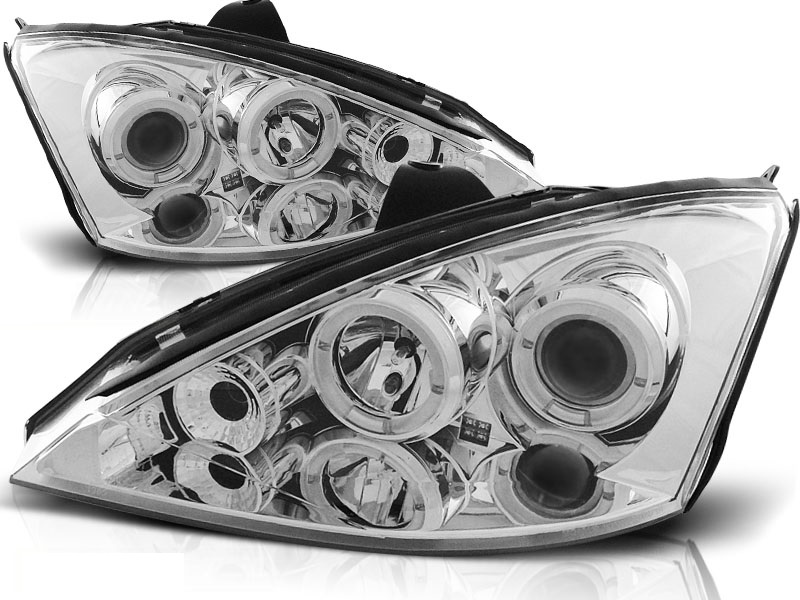 Faros Ford Focus 98-01 Angel Eyes cromo