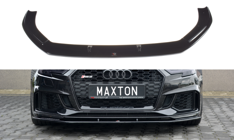 Voorspoiler V.1 Audi RS3 8V FL Sportback Glanzend Zwart