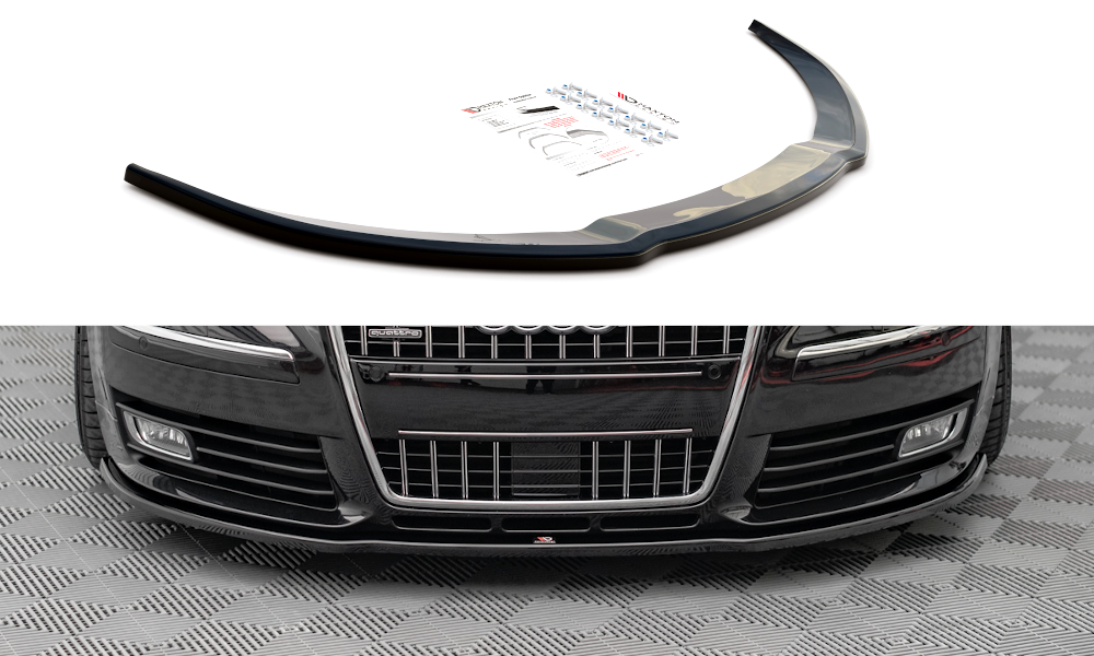 Voor Spoiler VW Audi S8 D3 Glanzend Zwart