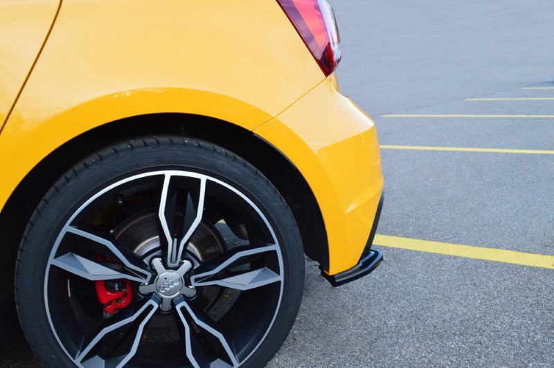 Achterzijde splitters Audi S1 8X glanzend zwart