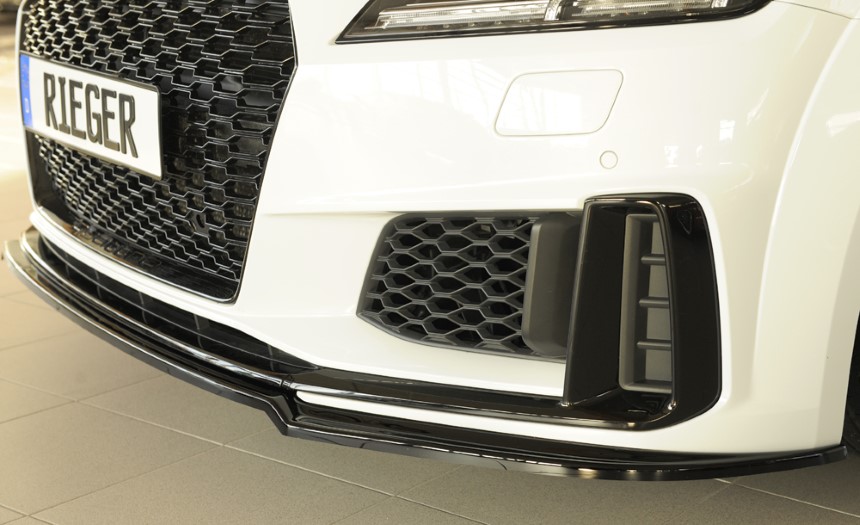 Voorspoiler Audi TT 8S/8J S-line Rieger glans zwart