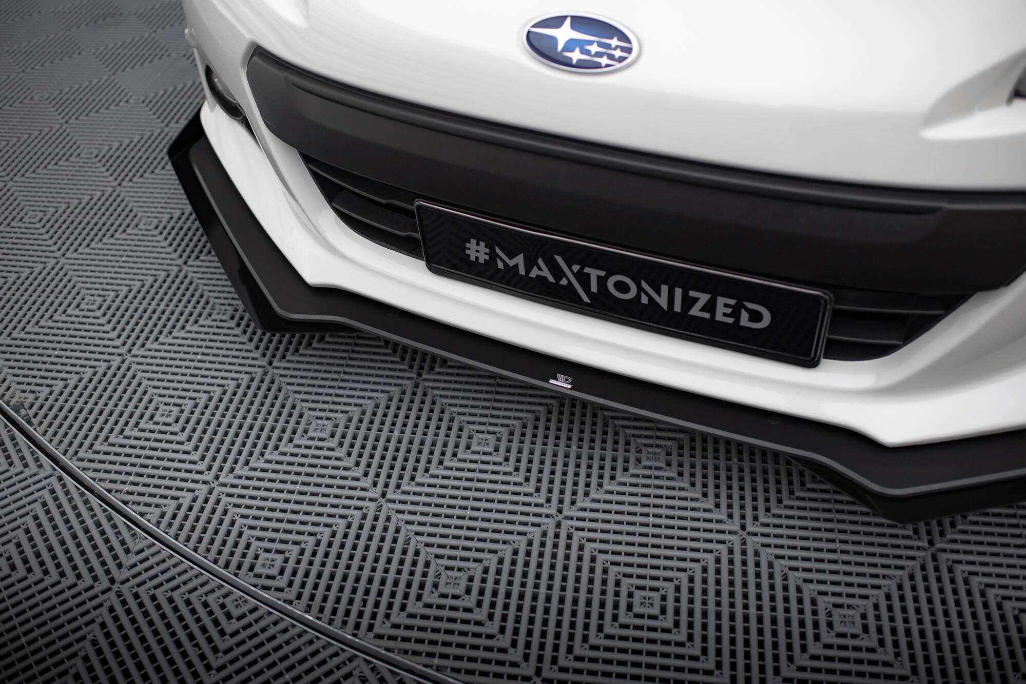 Street Pro Voorspoiler V.1 + Flaps Subaru BRZ MK1 Maxton Glanzend zwart