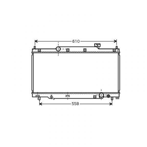 Radiator HONDA CIVIC 01->> 350x658x25 2.0I -AC