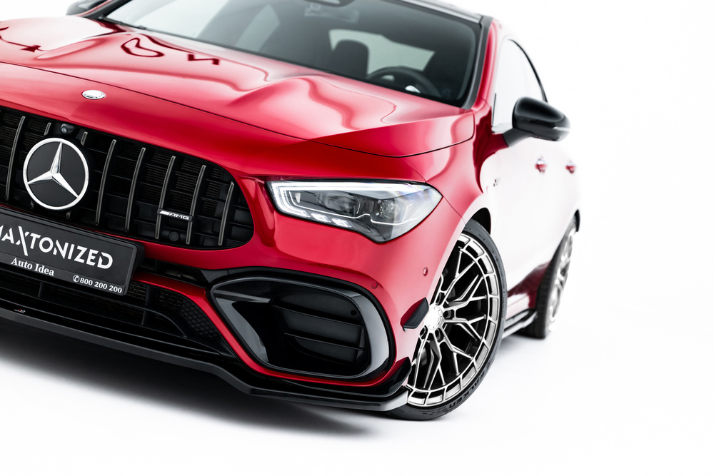 Voorspoiler Mercedes-AMG CLA 45 Aero C118 V.4 Maxton Glans Zwart