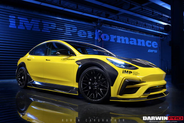 Tesla Model 3 IMPII Style Deels Carbon Fiber Full Body Kit 2021+