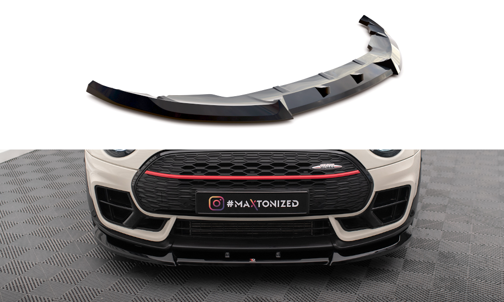 Voorspoiler Mini Cooper Clubman John Cooper Works F54 Facelift 2019 - Maxton Glans Zwart