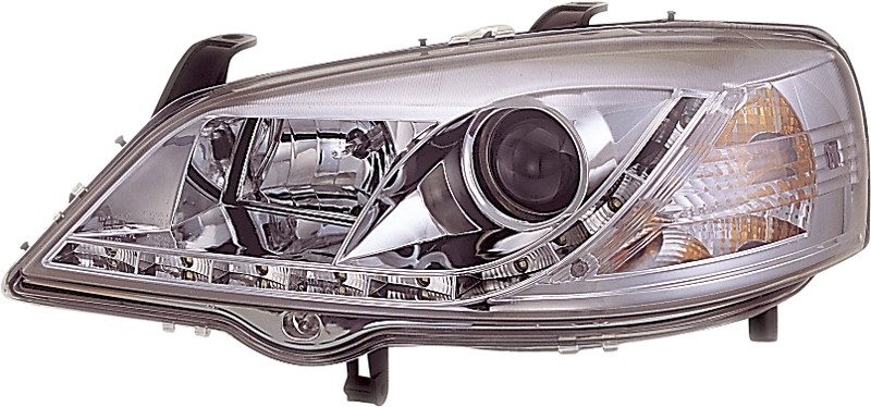 Faros Opel Astra G 98-03 cromo con echte led DRL