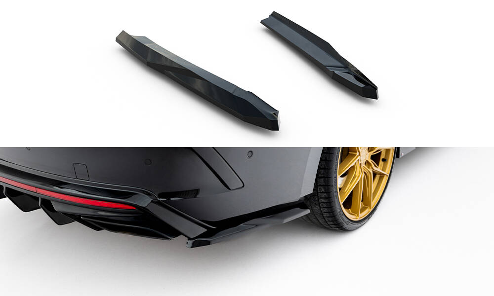 Achterzij Spoilers V.3 Skoda Octavia RS Liftback MK4 / MK4 Facelift Maxton Glanzend zwart
