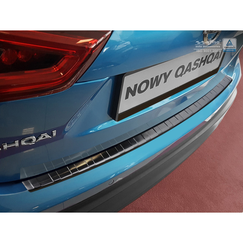Zwart RVS Achterbumperprotector Nissan Qashqai II Facelift 2017-