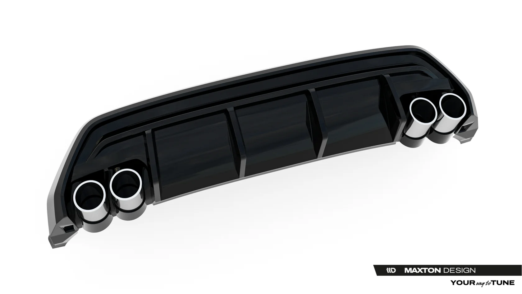 Diffuser + Exhaust Ends Imitatie Audi A3 S-Line Sportback 8Y Facelift Maxton