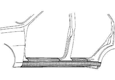 dorpel, 4 drs, rechts VW Golf 4, 1998-2003