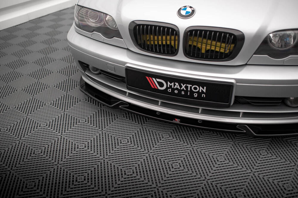 Voorspoiler V.3 BMW 3 Coupe E46 Maxton Glans Zwart