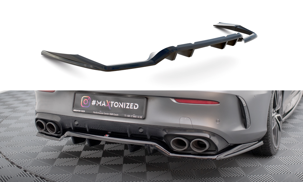 Diffuser Mercedes C43 W205 Coupe FL Maxton Glans Zwart