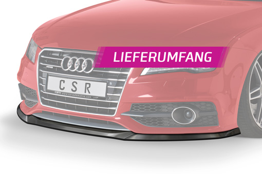 Voorspoiler Audi A7 S-Line / S7 CSR Glans Zwart