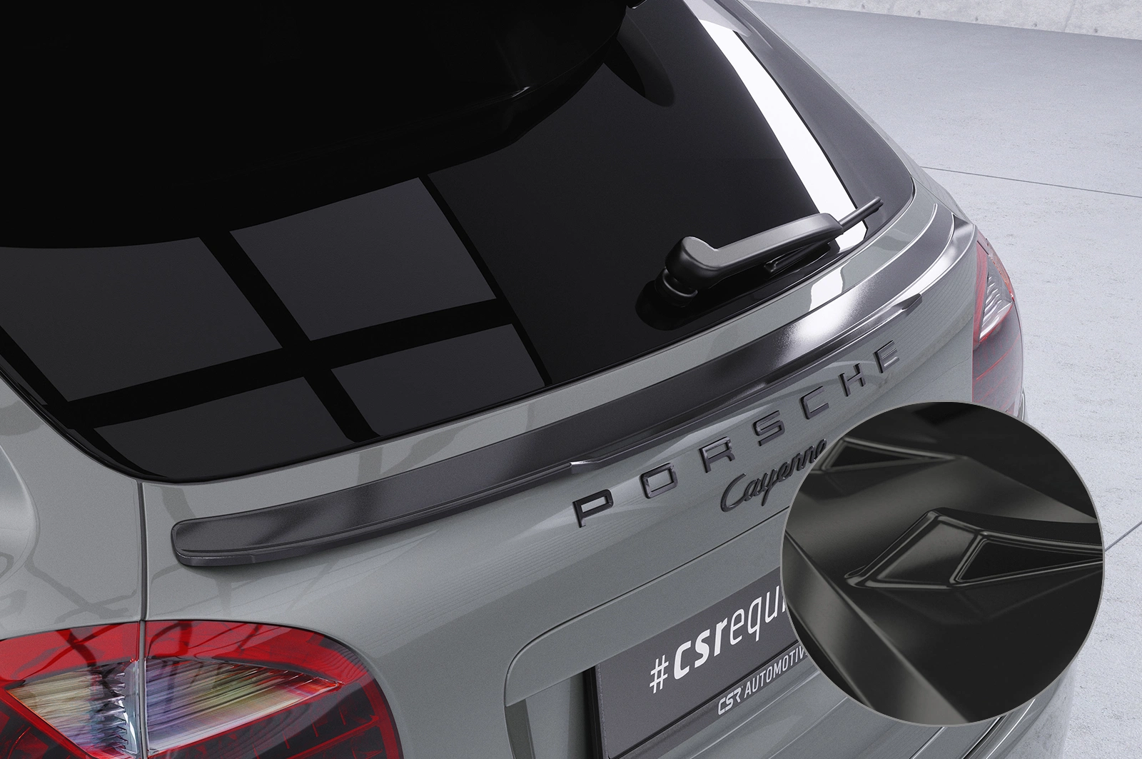 Achterspoiler Porsche Cayenne (Typ 92A) Glans Zwart – CSR Automotive
