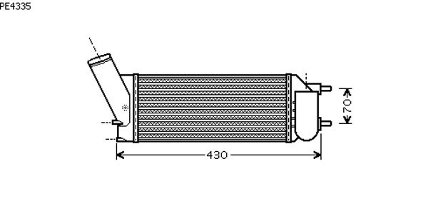 Intercooler P307/308 03->> 300x145x80 2.0 HDI 100 KW