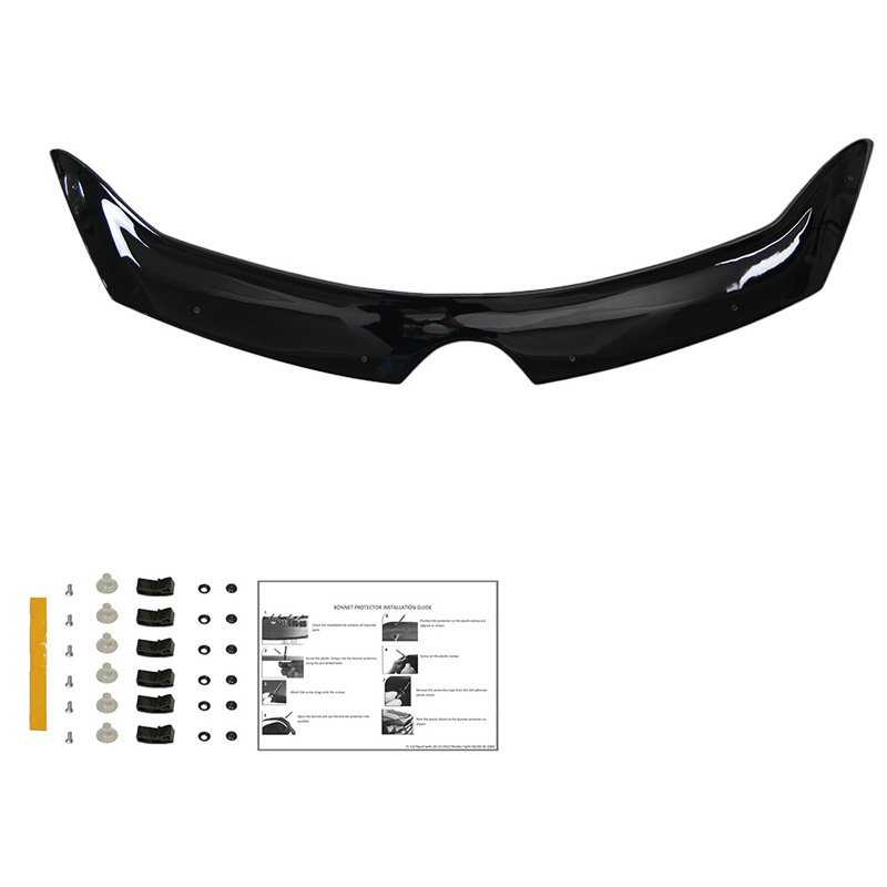Motorkapbeschermer (steenslagcover)  Renault Clio D 2012-2019 - Glanzend zwart