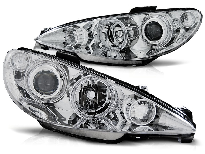 Faros Peugeot 206 Angel Eyes elr cromo AANBIEDING
