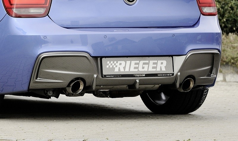 Achteraanzet Carbon-look Rieger BMW 1-Serie F20/F21 M-tech