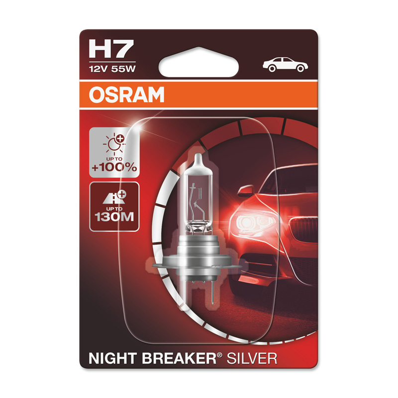 Osram Night Breaker Silver Halogeen lamp - H7 - 12V/55W - per stuk