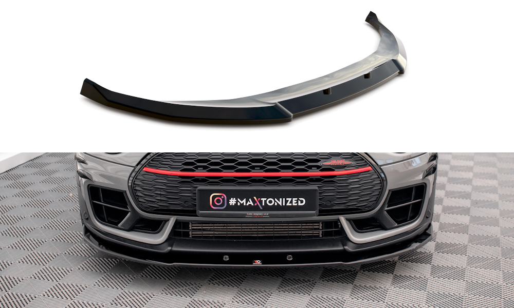 Voorspoiler V.2 Mini Cooper Clubman John Cooper Works F54 2015 - 2019 Maxton Glans Zwart