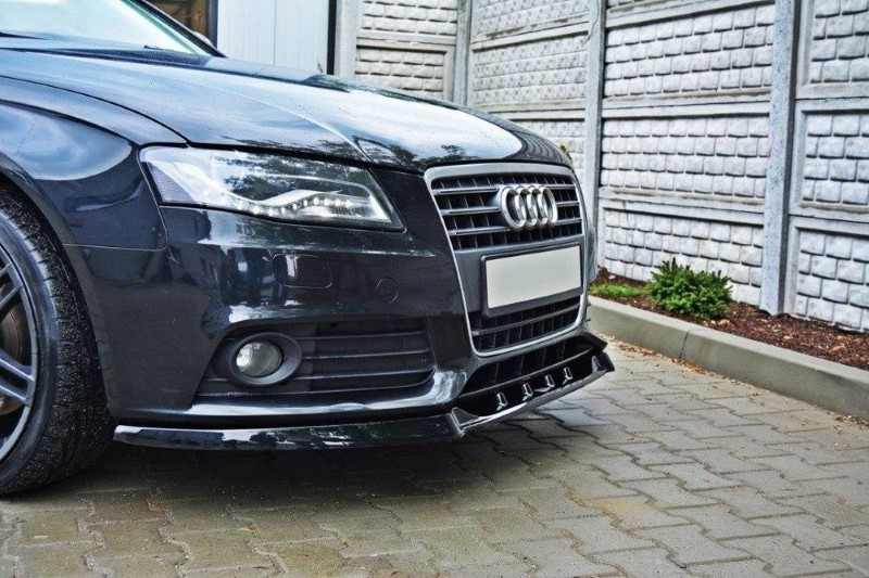 Voorspoiler Audi A4 B8 V.1 Glanzend Zwart
