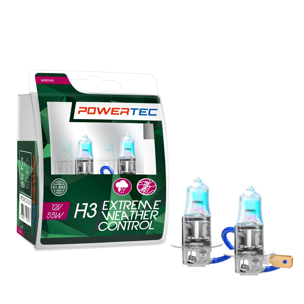 Mtech Powertec Extreme Weather Control H3 bulbs 12V DUO