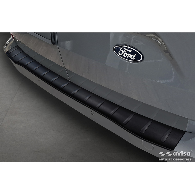 Matzwart RVS Achterbumperprotector  Ford Transit Custom & Tourneo Custom (V710) 2023- / Volkswagen Transporter T7 2024- 'Ribs'